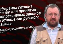 Александр Дмитриевский: Украина готовит почву для принятия репрессивных законов в отношении русского языка